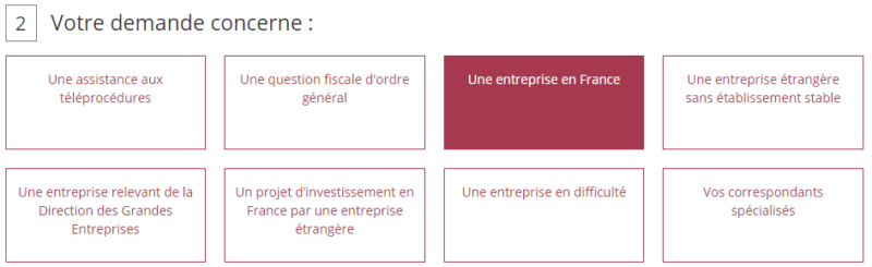 Trouver adresse SIE service des impôts des entreprises